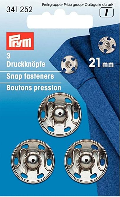 Hovedbilde PRYM Trykknapper, 21 mm 3 stk