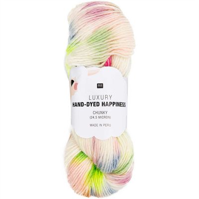 Hand Dyed Happ. CHUNKY - 006 Rød/Grønn