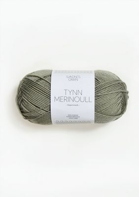 Tynn Merinoull - 8521 Støvet Lys Grønn