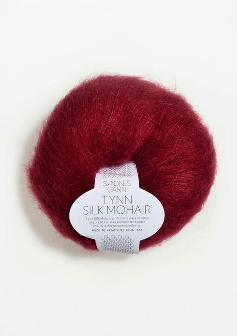 Hovedbilde Tynn Silk Mohair - 4236 Dyp Rød