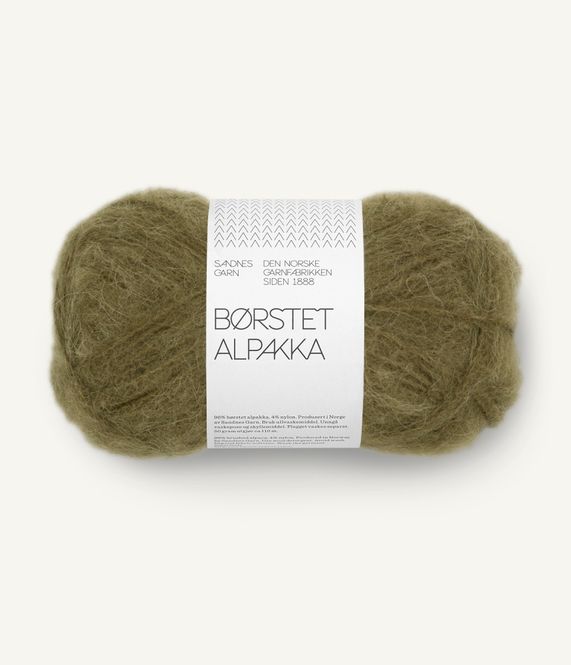 Hovedbilde Børstet Alpakka - 9873 Dark olive