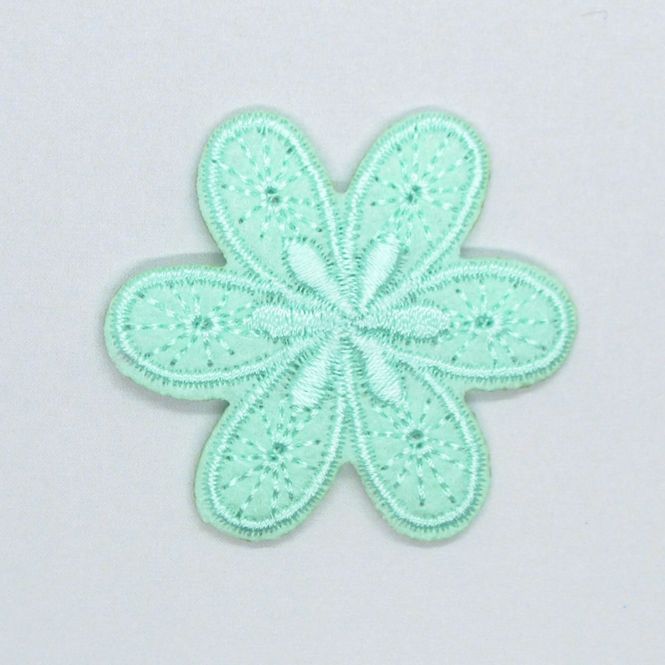 Hovedbilde Motiv - Blomst, turkis (4,5 x 4,5 cm)